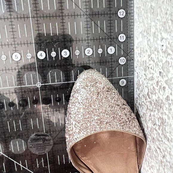 Jimmy Choo Women Size EU 37 US 7 Silver Pink Glitter Ankle Strap Low Heel Sandal - Picture 16 of 16